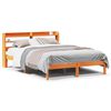 vidaXL Giroletto con Testiera Marrone Cera 150x200 cm Massello Pino