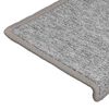vidaXL Tappetini per scale 30 pz 65x21x4 cm Grigio chiaro Bordo rettangolare
