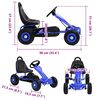 vidaXL Go Kart a Pedali con Pneumatici Blu