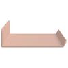 vidaXL Mensola sospesa 4 pcs Rosa 40 x 8,5 x 2,5 cm Acciaio