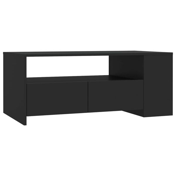 vidaXL Tavolino da Salotto Nero 102x55x42 cm in Legno Compensato