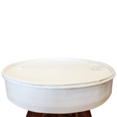 vidaXL Tavolino da Caffè in Legno Massello Recuperato 60x45 cm Bianco