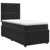 vidaXL Letto box spring con materasso Nero 80 x 200 cm Velluto
