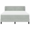 vidaXL Letto a molle con materasso Grigio chiaro 140 x 190 cm Velluto