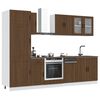 vidaXL Set Mobili da Cucina 8 pz Kalmar Rovere Marrone in Truciolato