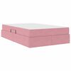 vidaXL Letto con contenitore e materasso Rosa 120 x 200 cm Velluto