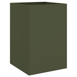 vidaXL Fioriera Verde Oliva 52x48x75 cm in Acciaio