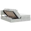 vidaXL Letto con Contenitore con testiera 2 pz Grigio Chiaro