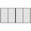 vidaXL Cancello per cani 2 Panels Nero 100 x 100 cm Acciaio zincato
