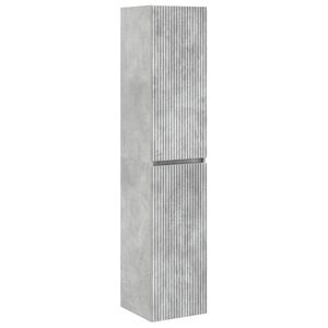 vidaXL Mobiletto da Bagno a Muro Grigio Cemento 33 x 34,5 x 160 cm