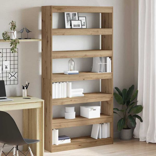 vidaXL Armadio per Libri Rovere Nero 100 x 30 x 198 cm