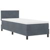 vidaXL Letto a molle con materasso Grigio scuro 80 x 200 cm Velluto