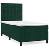 vidaXL Giroletto a Molle con Materasso Verde Scuro 90x200 cm Velluto