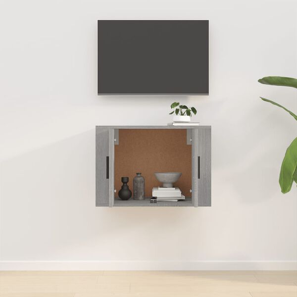 vidaXL Mobile Porta TV a Parete Grigio Sonoma 57x34,5x40 cm