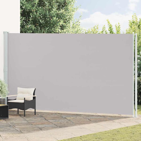 vidaXL Tenda Laterale Retrattile per Patio 220x600 cm Grigia