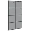 vidaXL Parete Doccia Walk-in Nero 115 x 195 cm vetro temperato