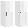 vidaXL Pannello lavastoviglie Kalmar 2 pcs Bianco Lucido