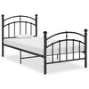 vidaXL Giroletto Nero in Metallo 100x200 cm