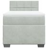 vidaXL Giroletto a Molle con Materasso Grigio Chiaro 90x190 cm Velluto