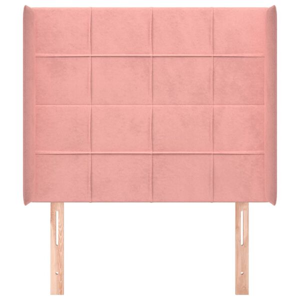 vidaXL Testiera ad Orecchio Nera 103x16x118/128 cm in Velluto