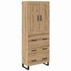 vidaXL Credenza 2 pz Rovere artigianale 69,5 x 34 x 180 cm