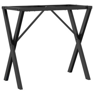 vidaXL Telaio Gambe a X per Tavolo da Pranzo 80x40x73 cm in Acciaio