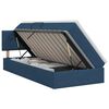 vidaXL Letto con contenitore e materasso Blu 90 x 190 cm Velluto