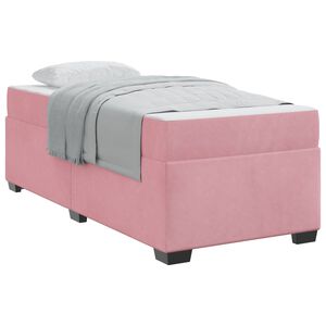 vidaXL Struttura del letto con materasso Rosa 80 x 200 cm Tessuto