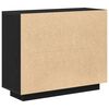 vidaXL Credenza Rovere Nero 92 x 35 x 75 cm Legno multistrato