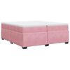 vidaXL Giroletto a Molle con Materasso Rosa 200x200 cm in Velluto