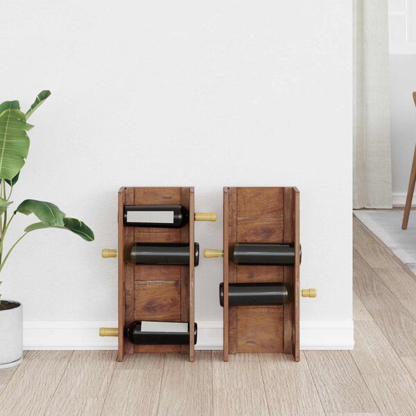 vidaXL Scaffale Marrone 24 x 13 x 54 cm Legno di Mogano Massello