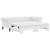 vidaXL Divano Letto Estraibile e Materassi Bianco 90x200 cm Similpelle