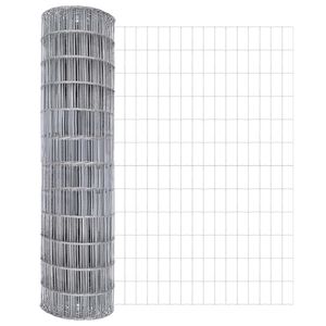 vidaXL Recinzione Euro Argento 1.4 x 10 m Acciaio zincato a caldo
