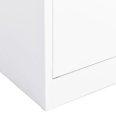 vidaXL Armadio per Ufficio Bianco 90x40x180 cm in Acciaio