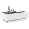vidaXL Tavolino Salotto con LED Bianco 90x50x30 cm Legno Multistrato