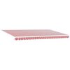 vidaXL Tenda Retrattile Rosso e Bianco 500 × 300 cm Tessuto e Metallo