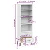 vidaXL Libreria con 2 Cassetti Bianco 60x35x180 cm Legno Massello OSLO