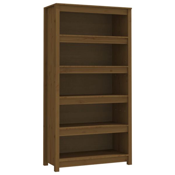 vidaXL Libreria Marrone ambra 80x35x154 cm in Legno Massello di Pino