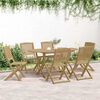 vidaXL Set da Pranzo da Giardino 7 pz in Legno Massello di Acacia