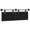 vidaXL Testata appesa Rigato Marrone Scuro 150 x 55 x 5 cm Tessuto