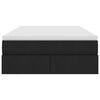 vidaXL Letto con contenitore e materasso Nero 120 x 190 cm Poliestere