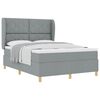 vidaXL Letto con molle e materasso Grigio Scuro 90x190 cm Tessuto