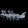 vidaXL Renne e Slitta di Natale Decorazione Esterni 100 LED Bianco