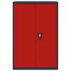 vidaXL Armadio Classificatore Antracite e Rosso 90x40x140cm in Acciaio