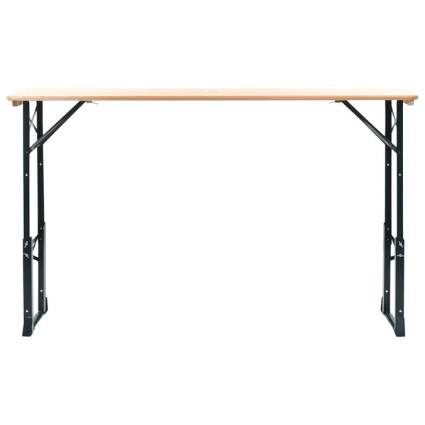 vidaXL Tavolo Birreria Pieghevole 169x50x75/105 cm in Legno di Pino