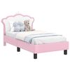 vidaXL Struttura letto per bambini con testata Rosa 70 x 140 cm PU