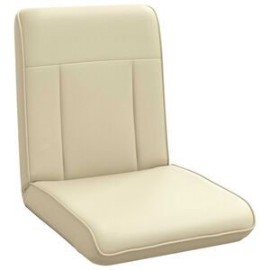 vidaXL Sedia a pavimento regolabile Crema Similpelle