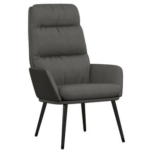 vidaXL Sedia Relax Grigio Scuro in Tessuto