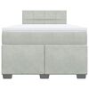vidaXL Giroletto a Molle con Materasso Grigio Chiaro 120x190cm Velluto