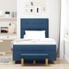vidaXL Letto a molle con materasso Blu 120 x 200 cm Tessuto